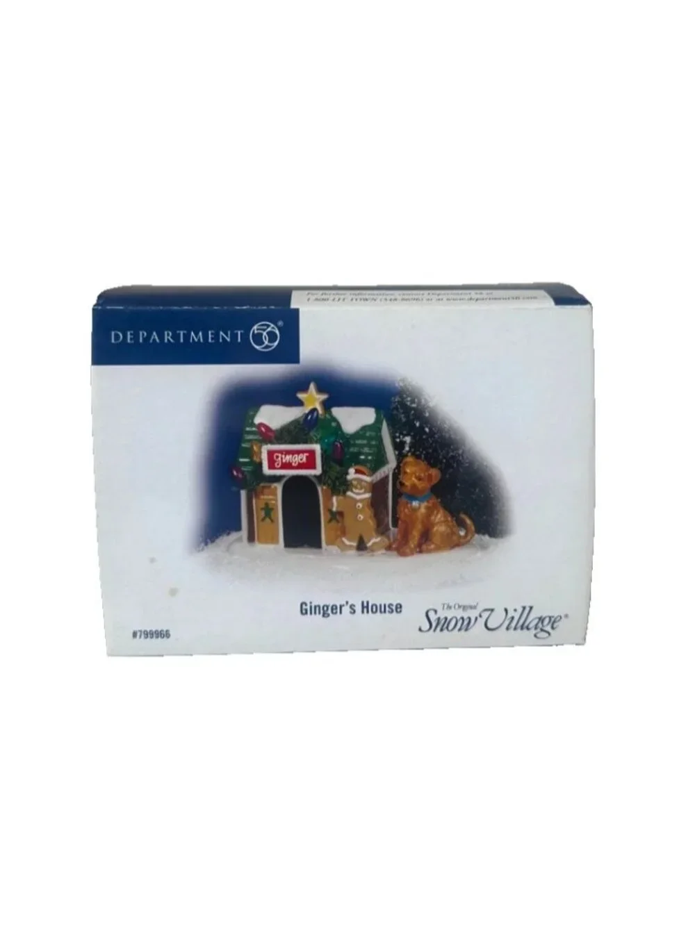 Department 56 Dog Ginger's House Snow Village 799966 Christmas Accessory NIB